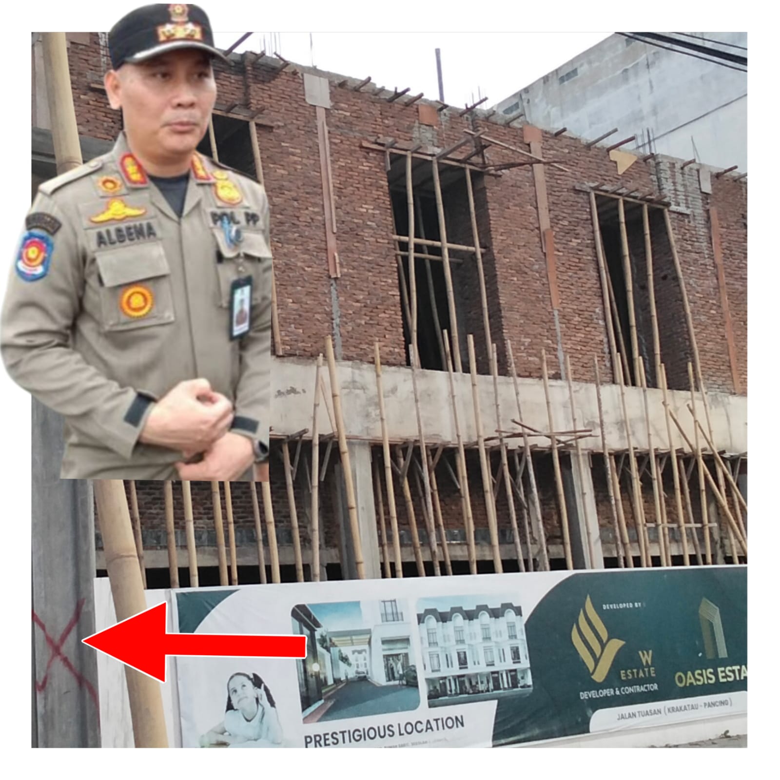 Bangunan Perumahan Oasis Estate Jalan Tuasan Yang Menyalahi PBG Belum Di Bongkar. Kabid Penindakan Satpol PP : “Bukan Kerjaan Ku”