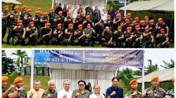 Silaturahmi dan Halal Bihalal, Batalyon Para Komando 463 Pasgat Pererat Sinergi dengan Media Sumut