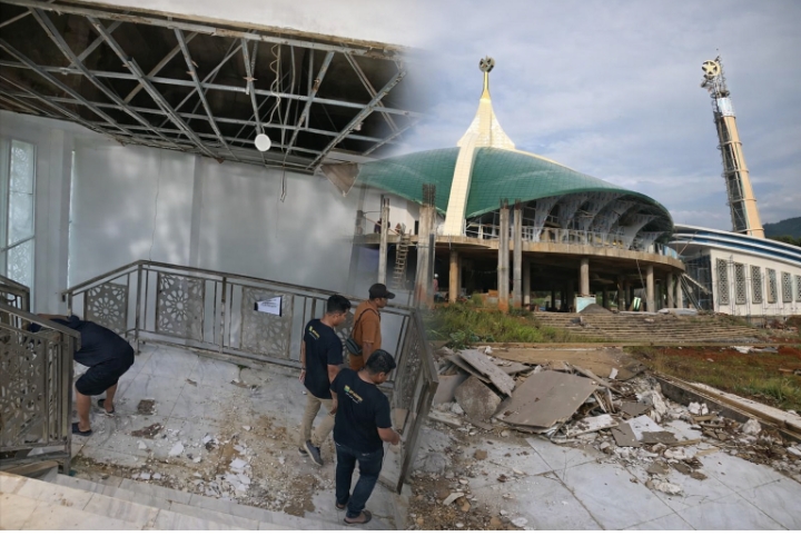 Hanya Berusia Setahun, Islamic Center Malili Senilai Rp 43,6 Miliar Sudah Ambruk dan Bocor, Publik Bertanya-tanya